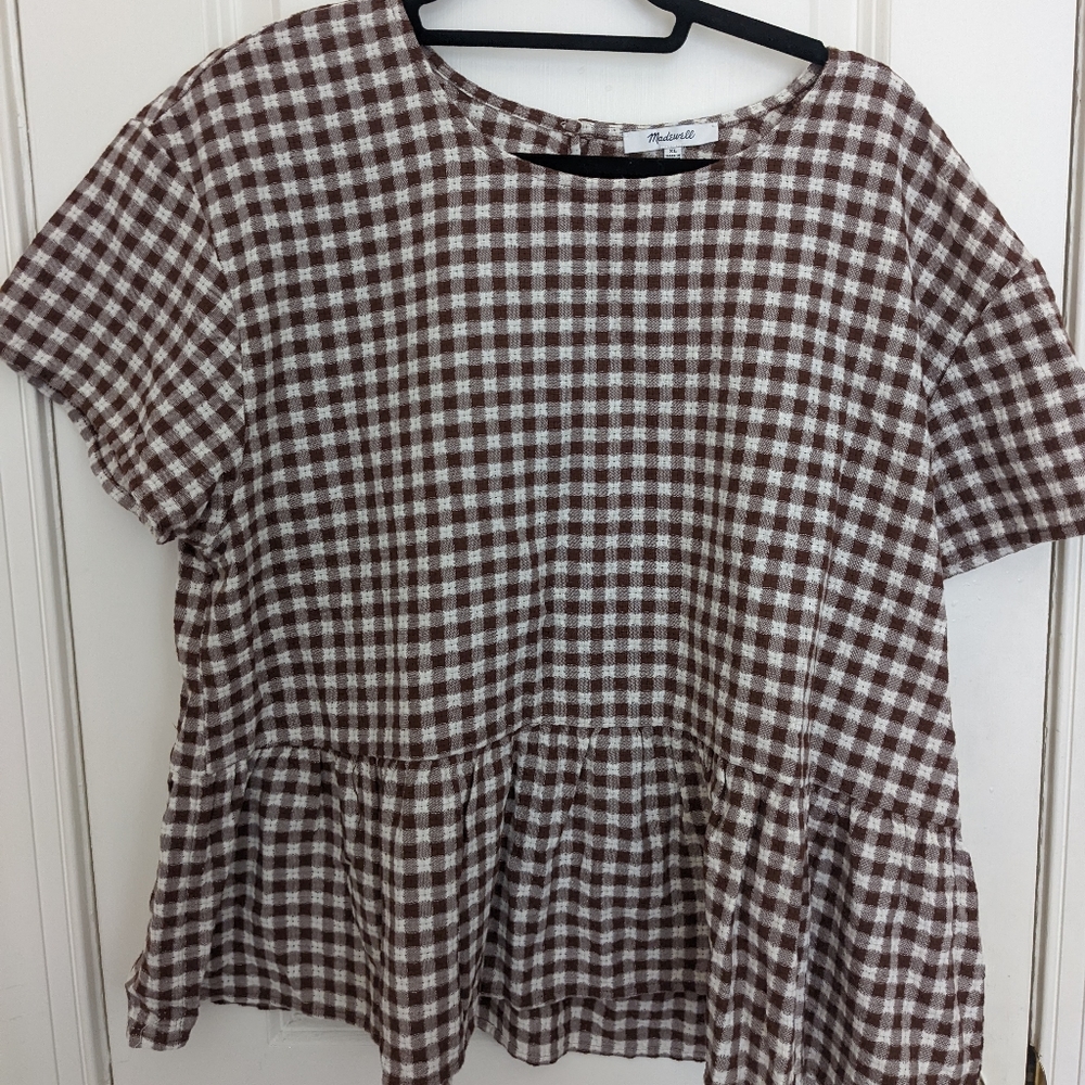 Madewell Gingham Smock Top
